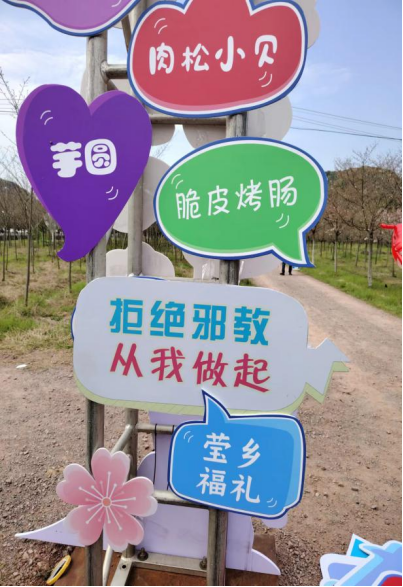 浙江省武义县茭道镇：千树万树樱花开  反邪教宣传迎客来358.png